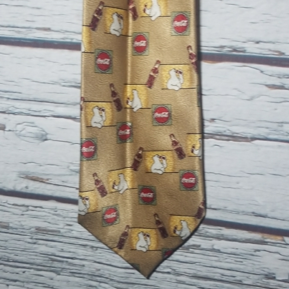 Coca Cola polar bear mens tie